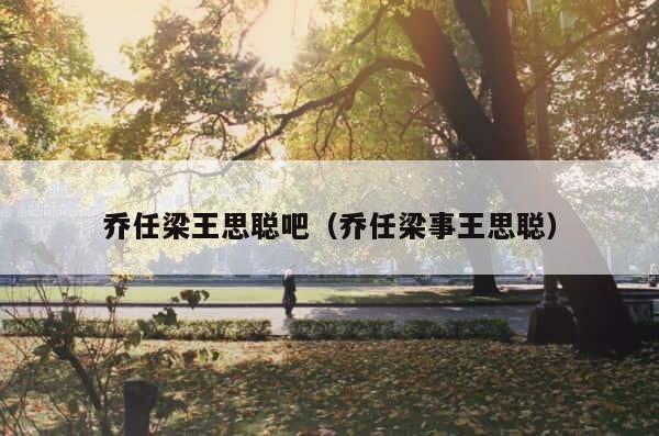 乔任梁王思聪吧（乔任梁事王思聪） 第1张