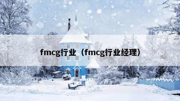 fmcg行业（fmcg行业经理） 第1张