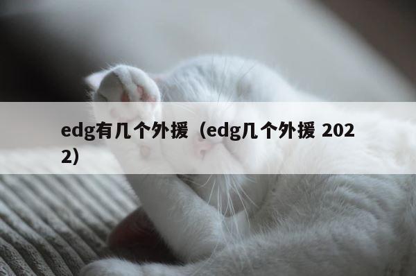 edg有几个外援（edg几个外援 2022） 第1张