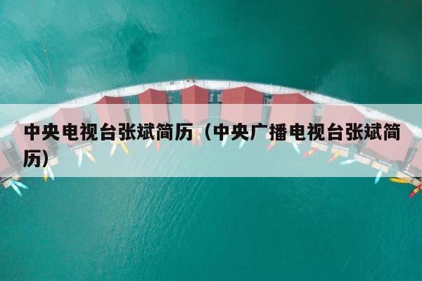 中央电视台张斌简历（中央广播电视台张斌简历） 第1张
