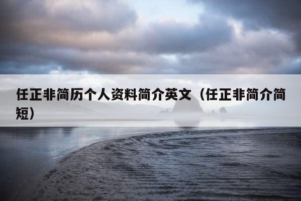 任正非简历个人资料简介英文（任正非简介简短） 第1张