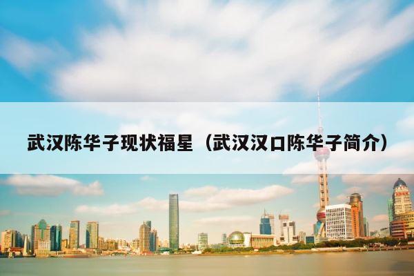 武汉陈华子现状福星（武汉汉口陈华子简介） 第1张