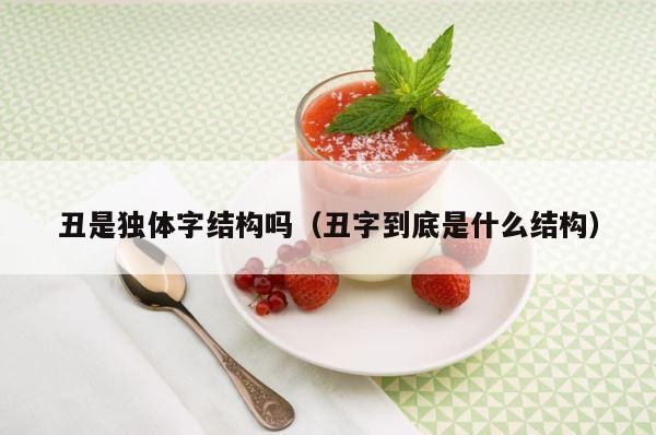 丑是独体字结构吗（丑字到底是什么结构） 第1张
