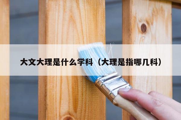 大文大理是什么学科（大理是指哪几科） 第1张