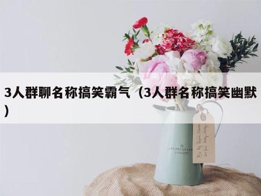 3人群聊名称搞笑霸气（3人群名称搞笑幽默） 第1张