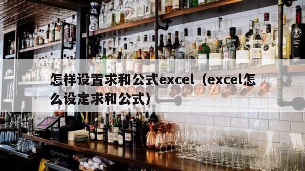 怎样设置求和公式excel（excel怎么设定求和公式） 第1张
