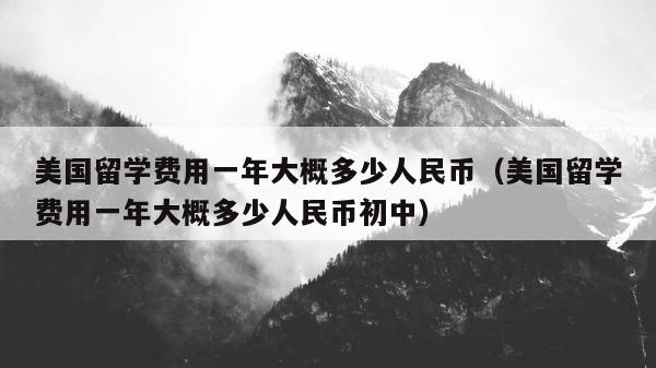 美国留学费用一年大概多少人民币（美国留学费用一年大概多少人民币初中） 第1张