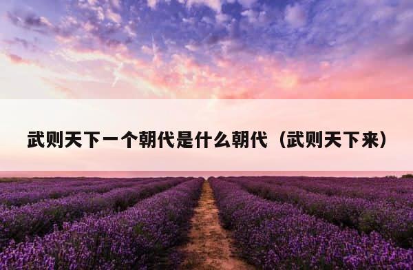 武则天下一个朝代是什么朝代（武则天下来） 第1张