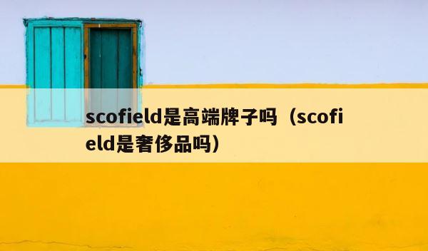 scofield是高端牌子吗（scofield是奢侈品吗） 第1张