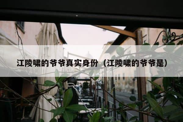 江陵啸的爷爷真实身份（江陵啸的爷爷是） 第1张