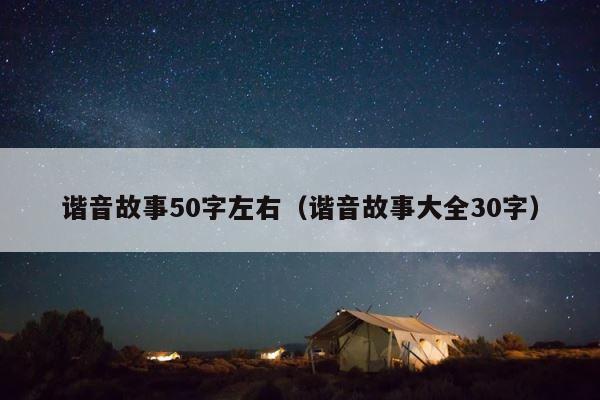 谐音故事50字左右（谐音故事大全30字） 第1张