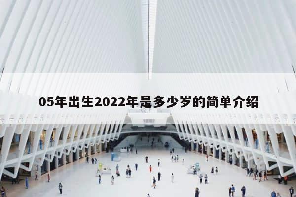 05年出生2022年是多少岁的简单介绍 第1张