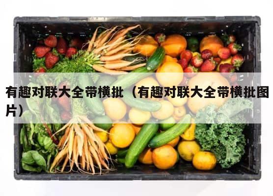 有趣对联大全带横批（有趣对联大全带横批图片） 第1张