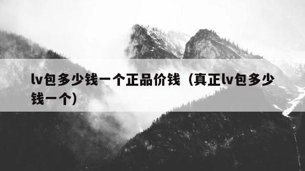 lv包多少钱一个正品价钱（真正lv包多少钱一个） 第1张