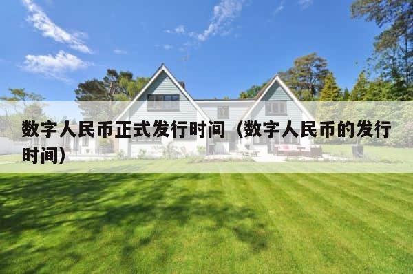 数字人民币正式发行时间（数字人民币的发行时间） 第1张