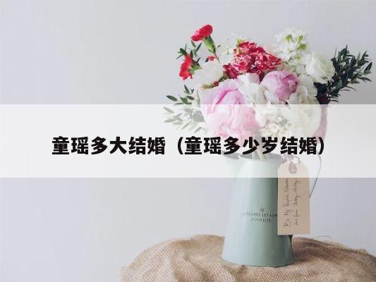 童瑶多大结婚（童瑶多少岁结婚） 第1张