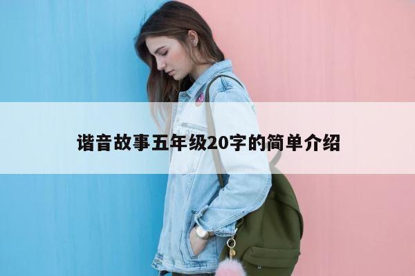 谐音故事五年级20字的简单介绍 第1张