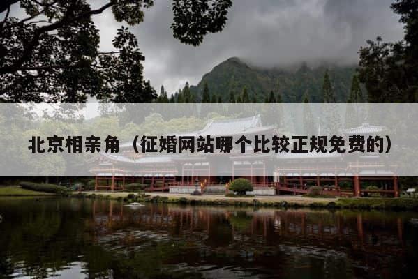 北京相亲角（征婚网站哪个比较正规免费的） 第1张
