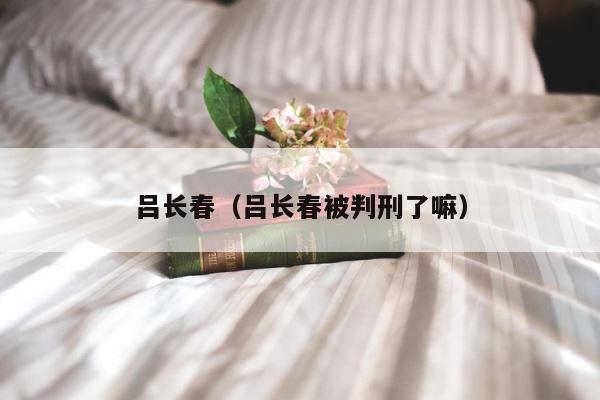 吕长春（吕长春被判刑了嘛） 第1张