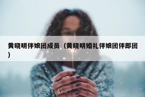 黄晓明伴娘团成员（黄晓明婚礼伴娘团伴郎团） 第1张