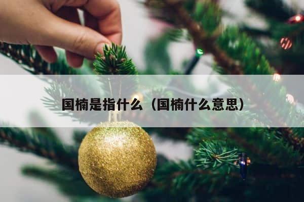 国楠是指什么（国楠什么意思） 第1张