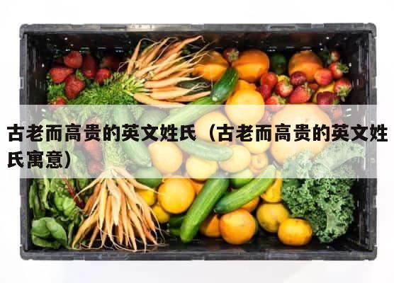 古老而高贵的英文姓氏（古老而高贵的英文姓氏寓意） 第1张