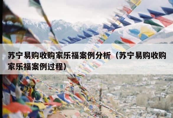 苏宁易购收购家乐福案例分析（苏宁易购收购家乐福案例过程） 第1张