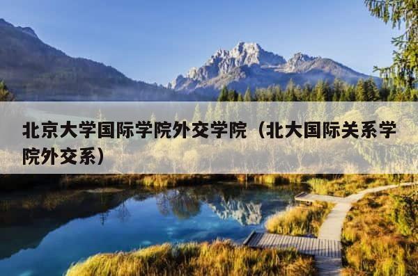 北京大学国际学院外交学院（北大国际关系学院外交系） 第1张