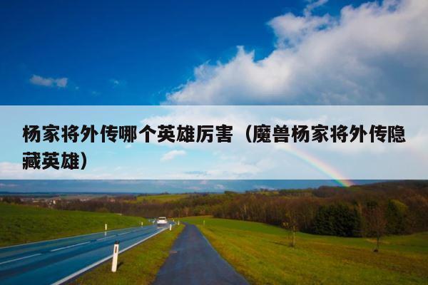 杨家将外传哪个英雄厉害（魔兽杨家将外传隐藏英雄） 第1张