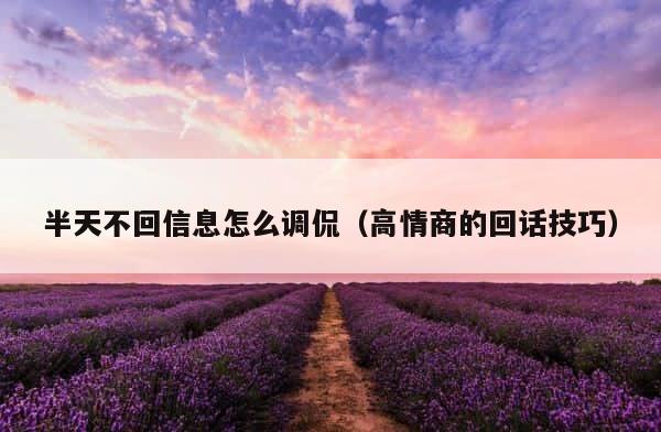 半天不回信息怎么调侃（高情商的回话技巧） 第1张