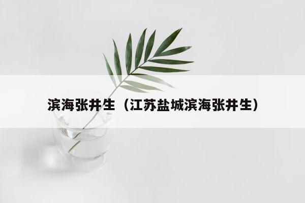 滨海张井生（江苏盐城滨海张井生） 第1张