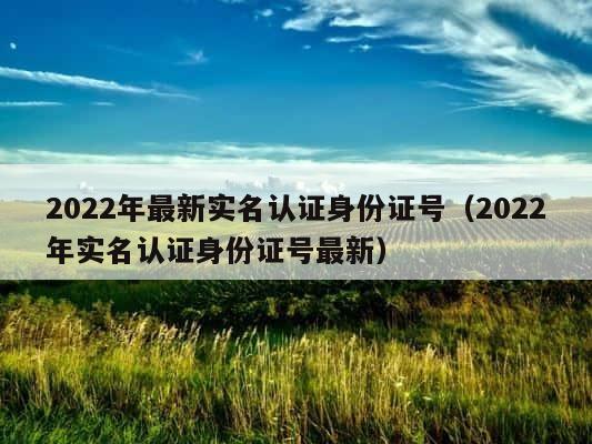 2022年最新实名认证身份证号（2022年实名认证身份证号最新） 第1张