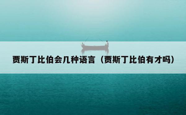 贾斯丁比伯会几种语言（贾斯丁比伯有才吗） 第1张