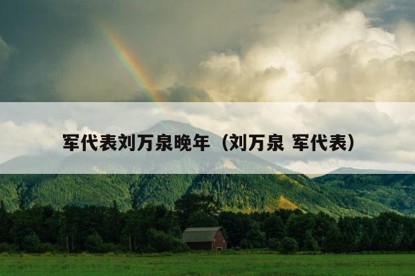 军代表刘万泉晚年（刘万泉 军代表） 第1张
