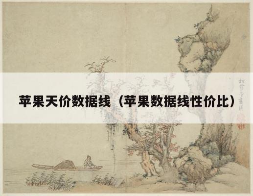苹果天价数据线（苹果数据线性价比） 第1张