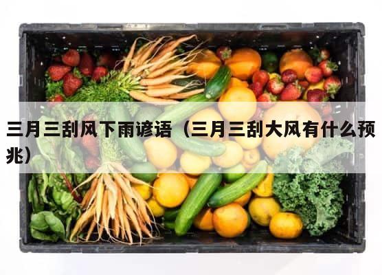 三月三刮风下雨谚语（三月三刮大风有什么预兆） 第1张
