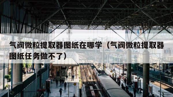 气阀微粒提取器图纸在哪学（气阀微粒提取器图纸任务做不了） 第1张