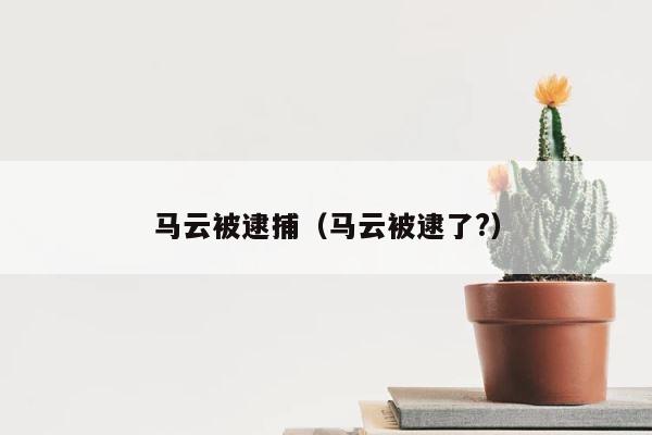 马云被逮捕（马云被逮了?） 第1张