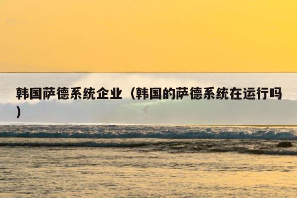 韩国萨德系统企业（韩国的萨德系统在运行吗） 第1张