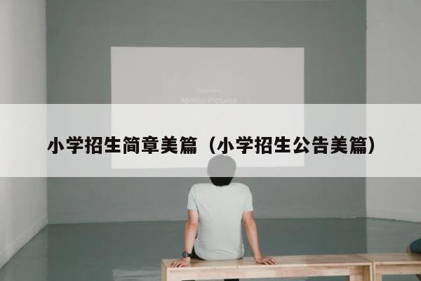 小学招生简章美篇（小学招生公告美篇） 第1张