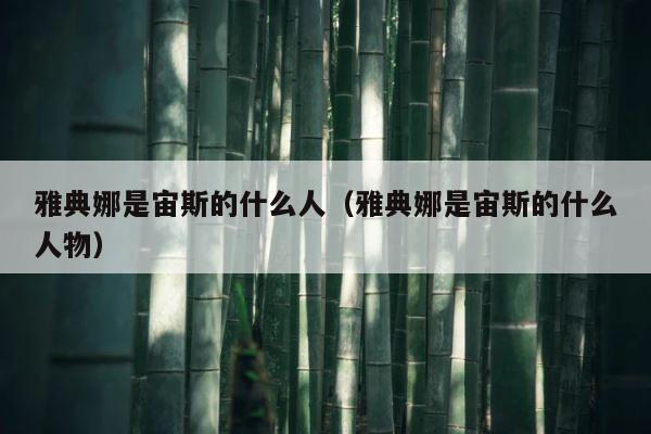 雅典娜是宙斯的什么人（雅典娜是宙斯的什么人物） 第1张