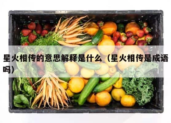星火相传的意思解释是什么（星火相传是成语吗） 第1张