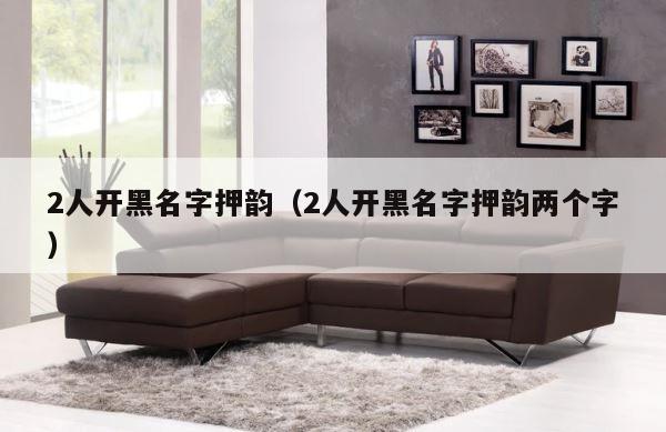 2人开黑名字押韵（2人开黑名字押韵两个字） 第1张
