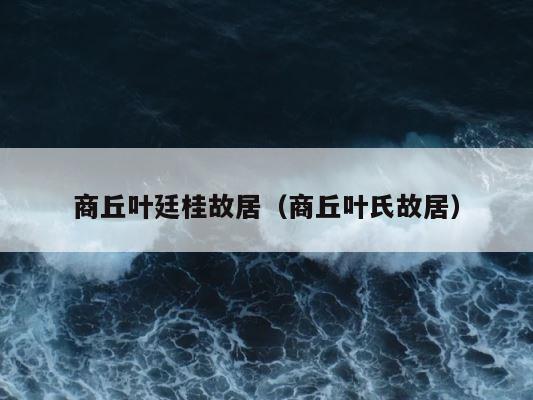 商丘叶廷桂故居（商丘叶氏故居） 第1张
