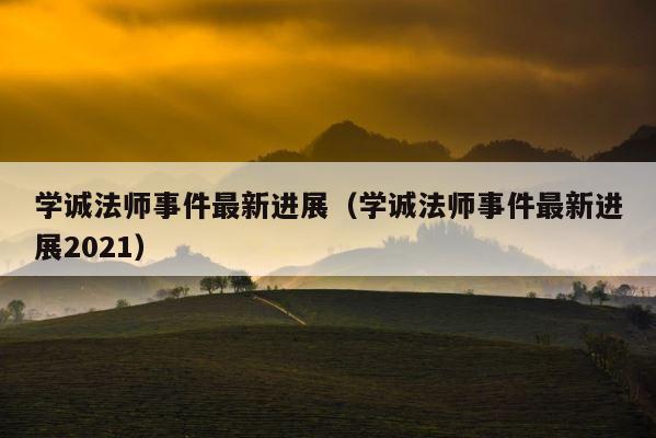 学诚法师事件最新进展（学诚法师事件最新进展2021） 第1张