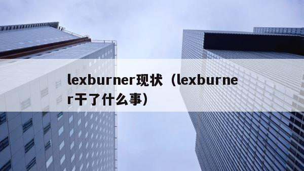 lexburner现状（lexburner干了什么事） 第1张