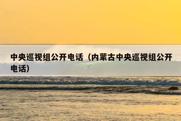 中央巡视组公开电话（内蒙古中央巡视组公开电话） 第1张