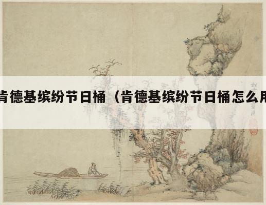 肯德基缤纷节日桶（肯德基缤纷节日桶怎么用） 第1张
