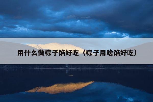 用什么做粽子馅好吃（粽子用啥馅好吃） 第1张