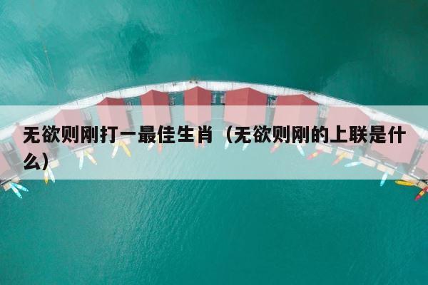 无欲则刚打一最佳生肖（无欲则刚的上联是什么） 第1张